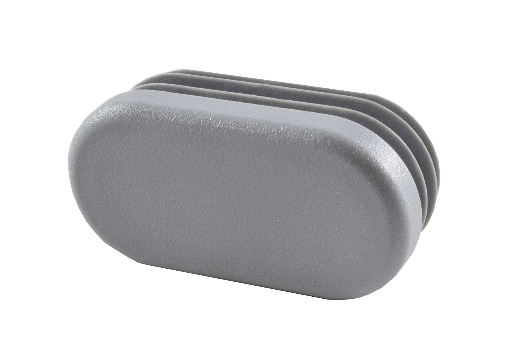 Lamellenstopfen oval 40 x 20 mm grau