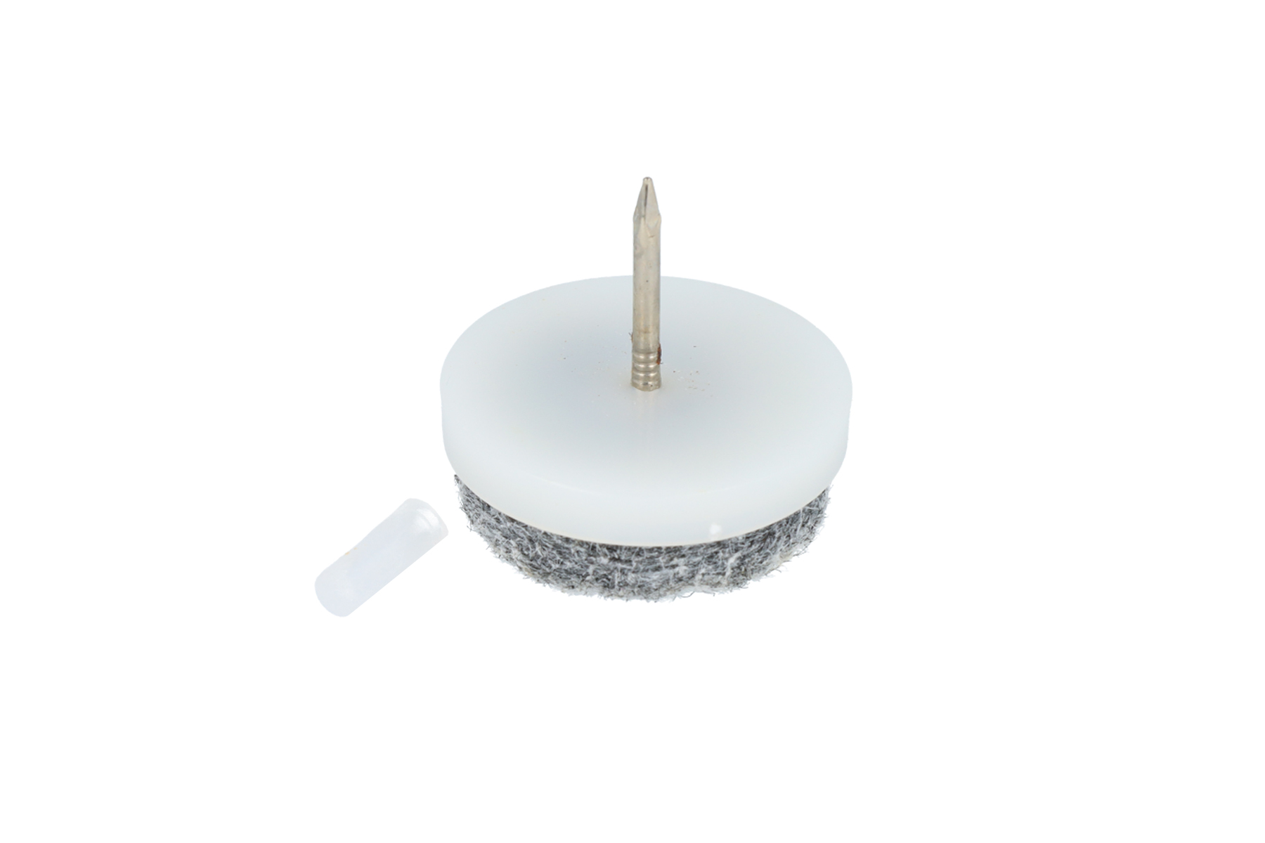 Filzgleiter mit Nagel weiss 24 mm