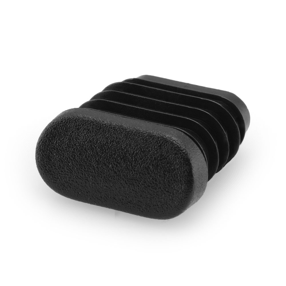 Lamellenstopfen oval schwarz 35,1 - 37,0 x 15,0 - 17,0 mm