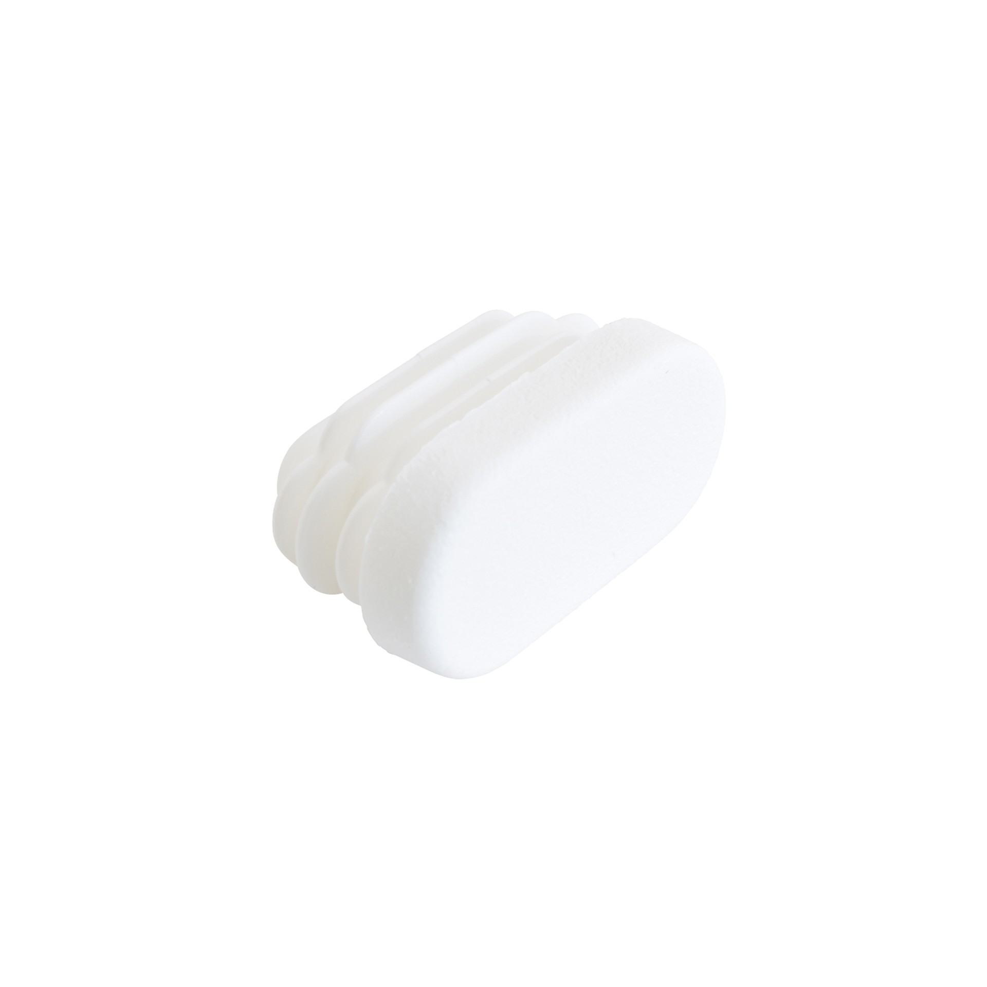 Lamellenstopfen oval 30 x 15 mm weiss