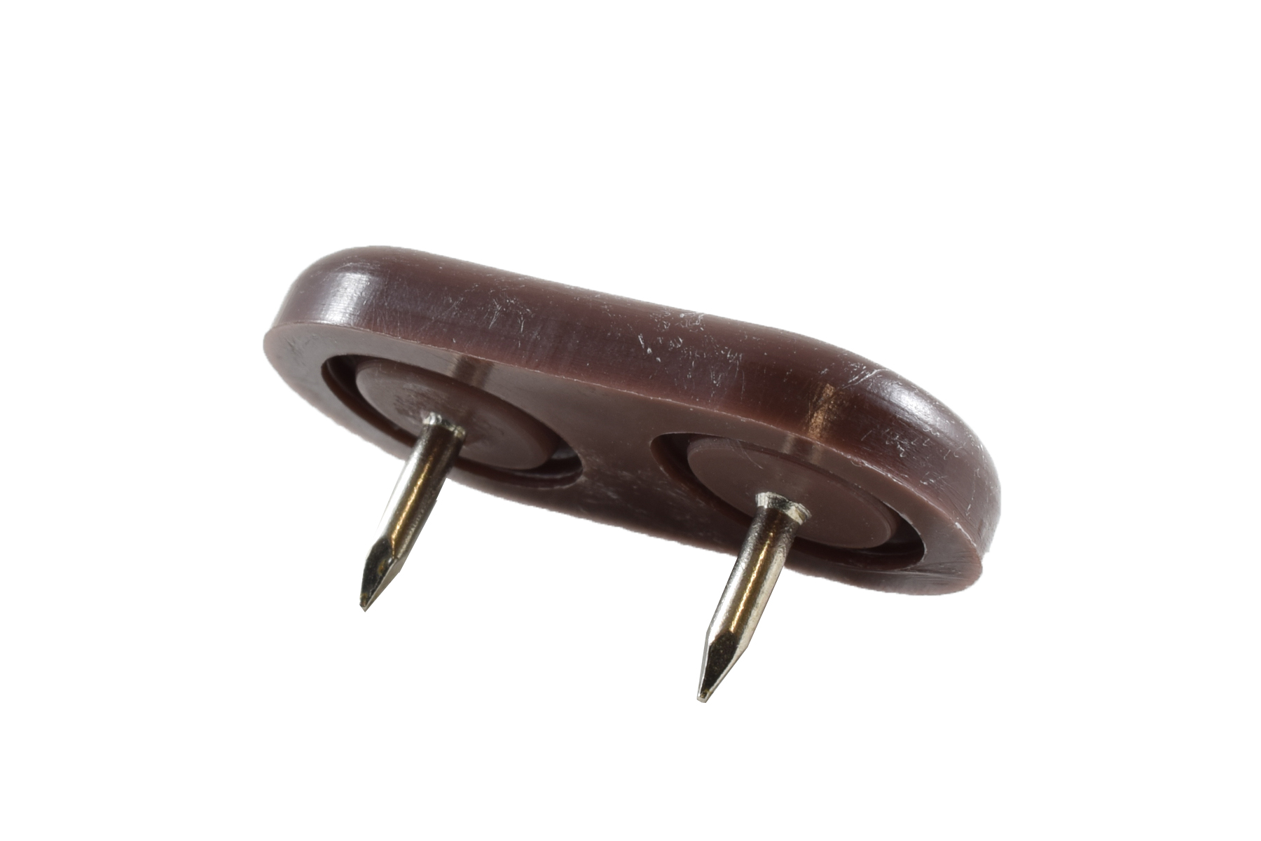 Kunststoffgleiter oval 35 x 18 mm braun