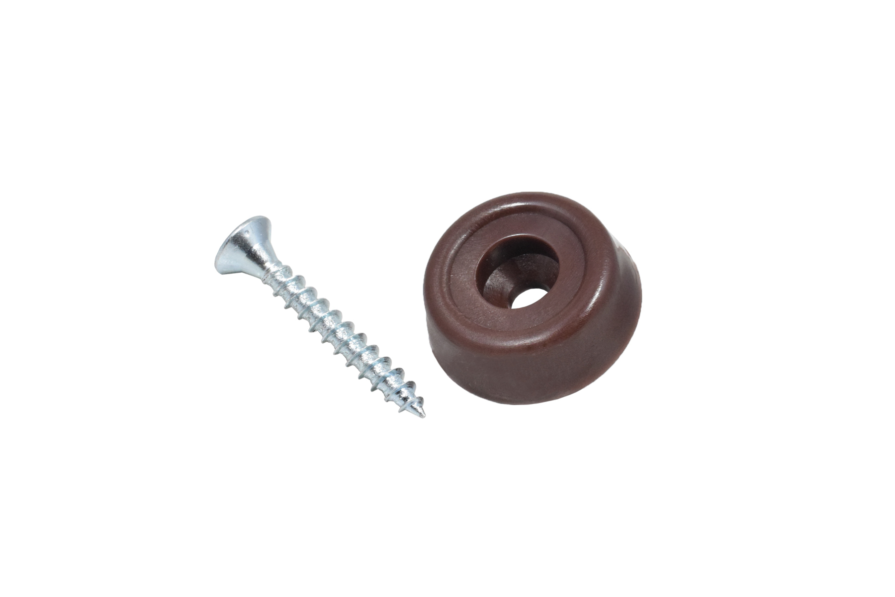 Kunststoffgleiter zum Schrauben 20 mm braun