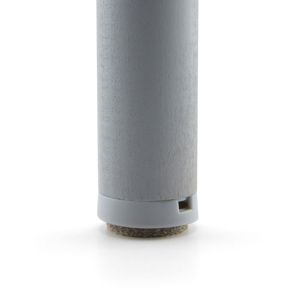 Schraubgleiter Set rund mit Einsatz Ultrasoft alu (silber) 20 mm
