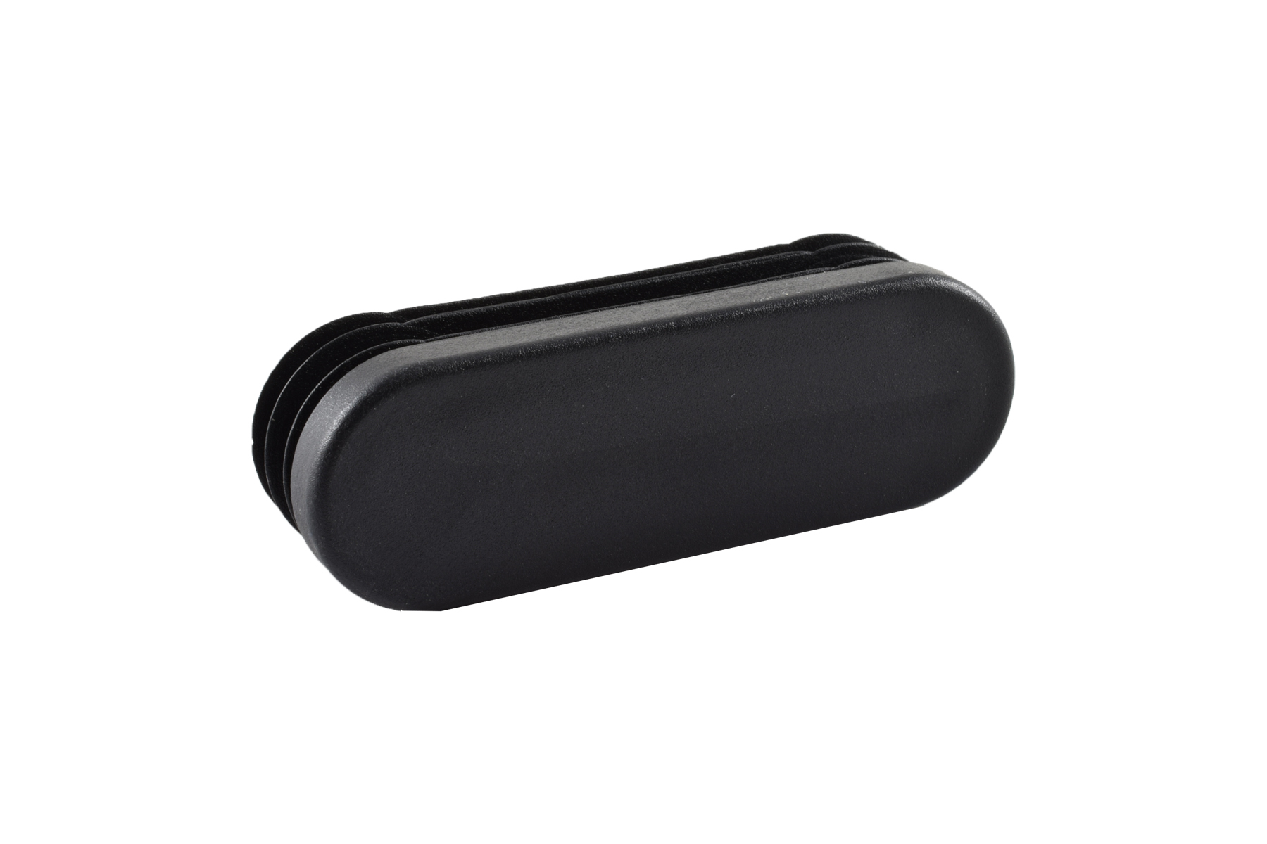 Lamellenstopfen oval 60 x 20 mm schwarz