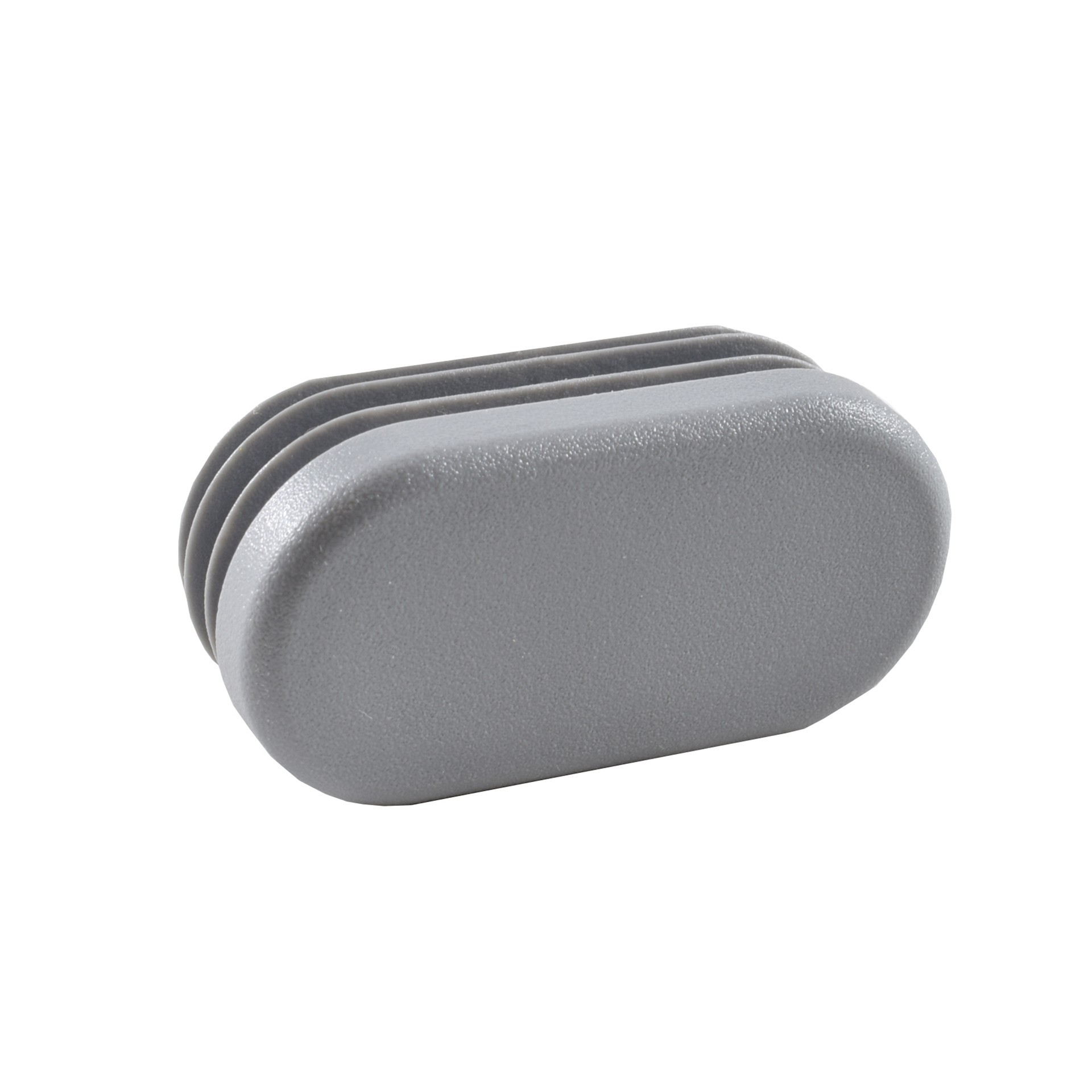 Lamellenstopfen oval 40 x 20 mm grau