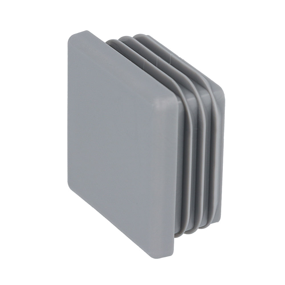 Lamellenstopfen grau 40 x 40 mm
