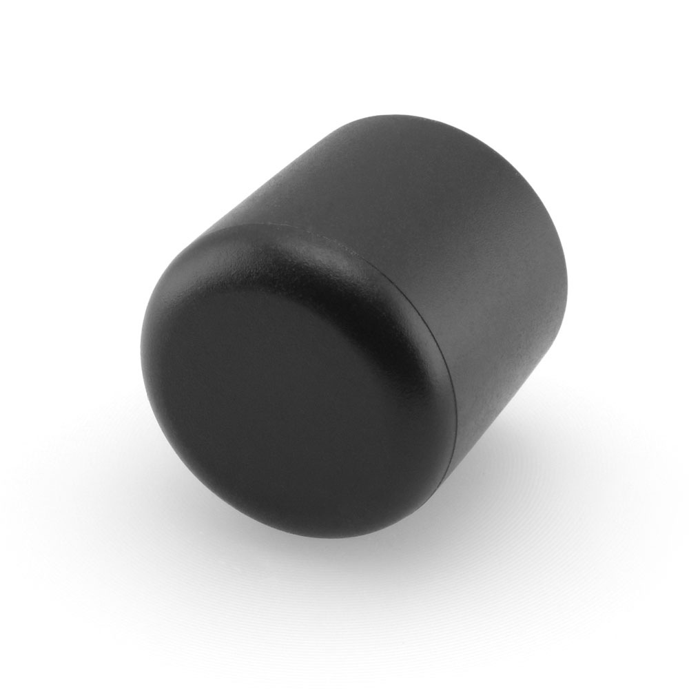 Runde Kappen schwarz 21 mm