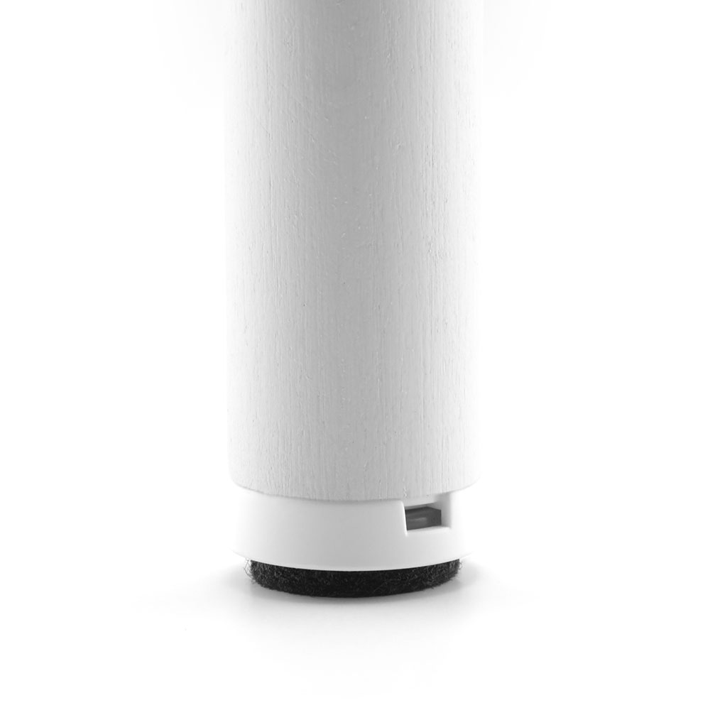 Schraubgleiter Set mit Einsatz "Natural" weiss 25 mm