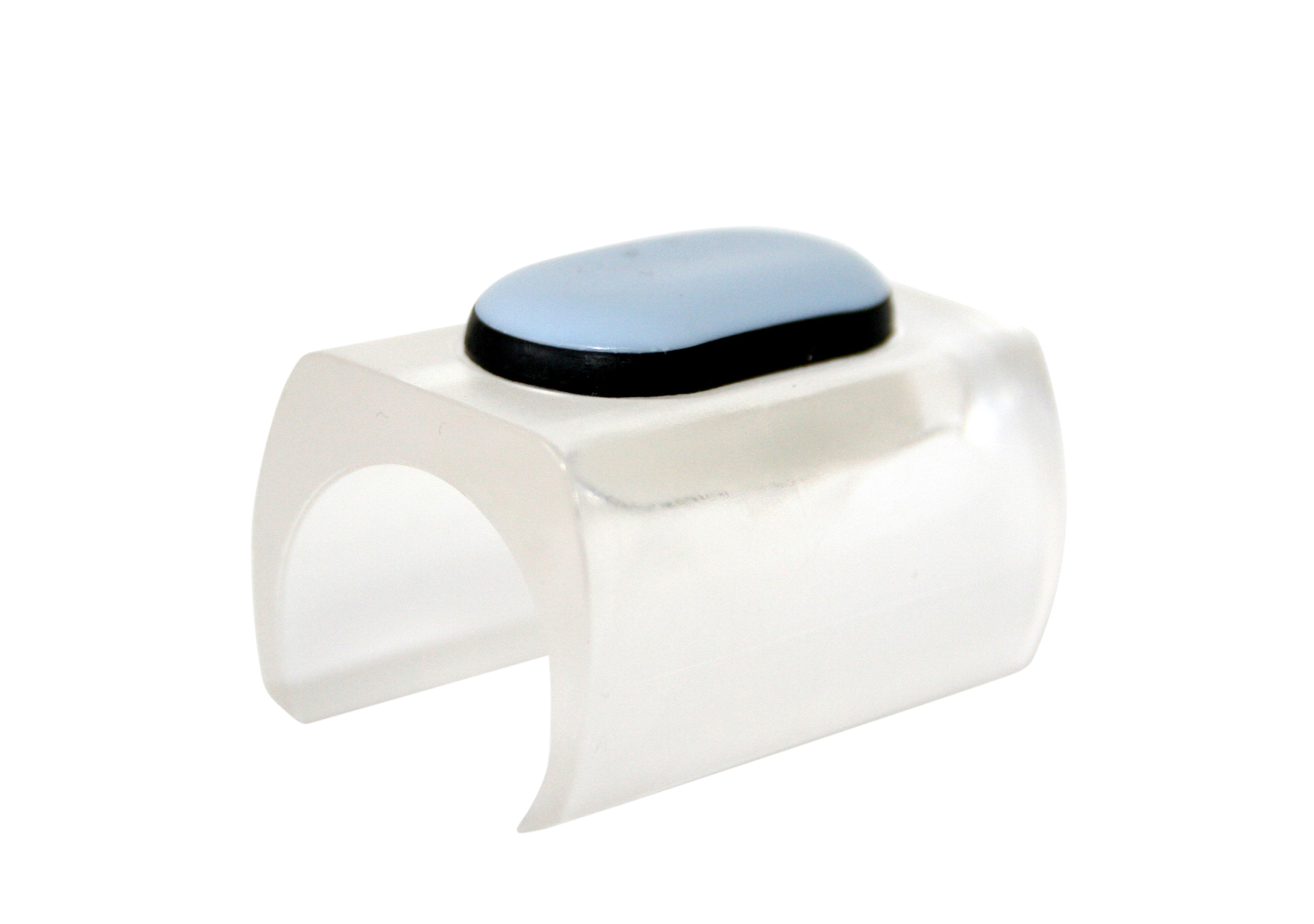Klemmgleiter Teflon transparent 23,0-24,5 mm mit Zapfen