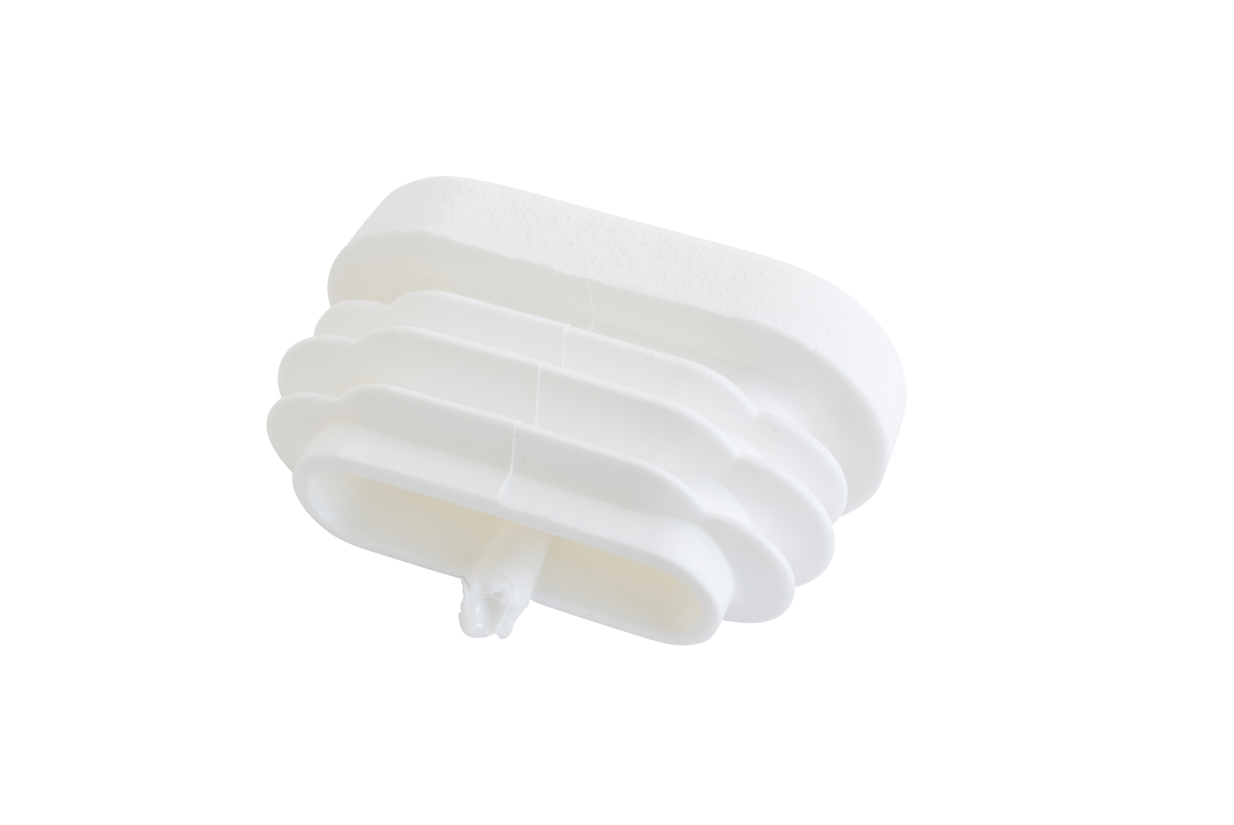 Lamellenstopfen oval 30 x 15 mm weiss