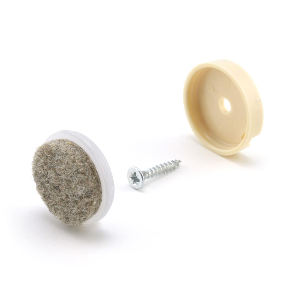 Schraubgleiter Set rund mit Einsatz Ultrasoft creme 20 mm