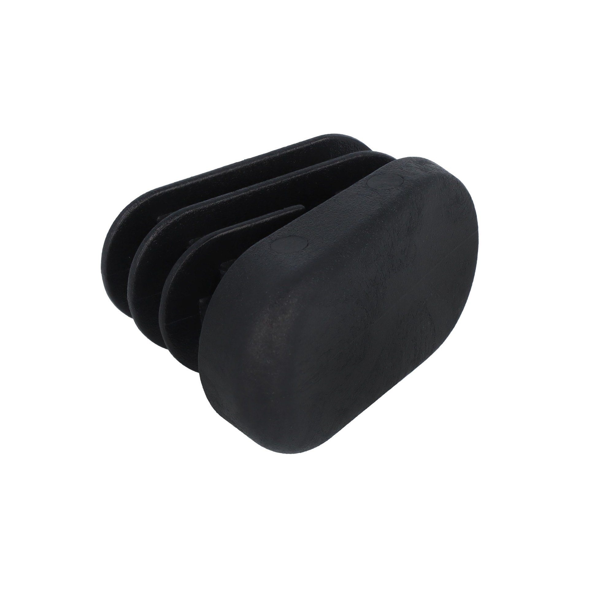 Lamellenstopfen oval schwarz 25,0 - 27,5 x 10,0 - 12,0 mm (20 Grad Längsneigung)