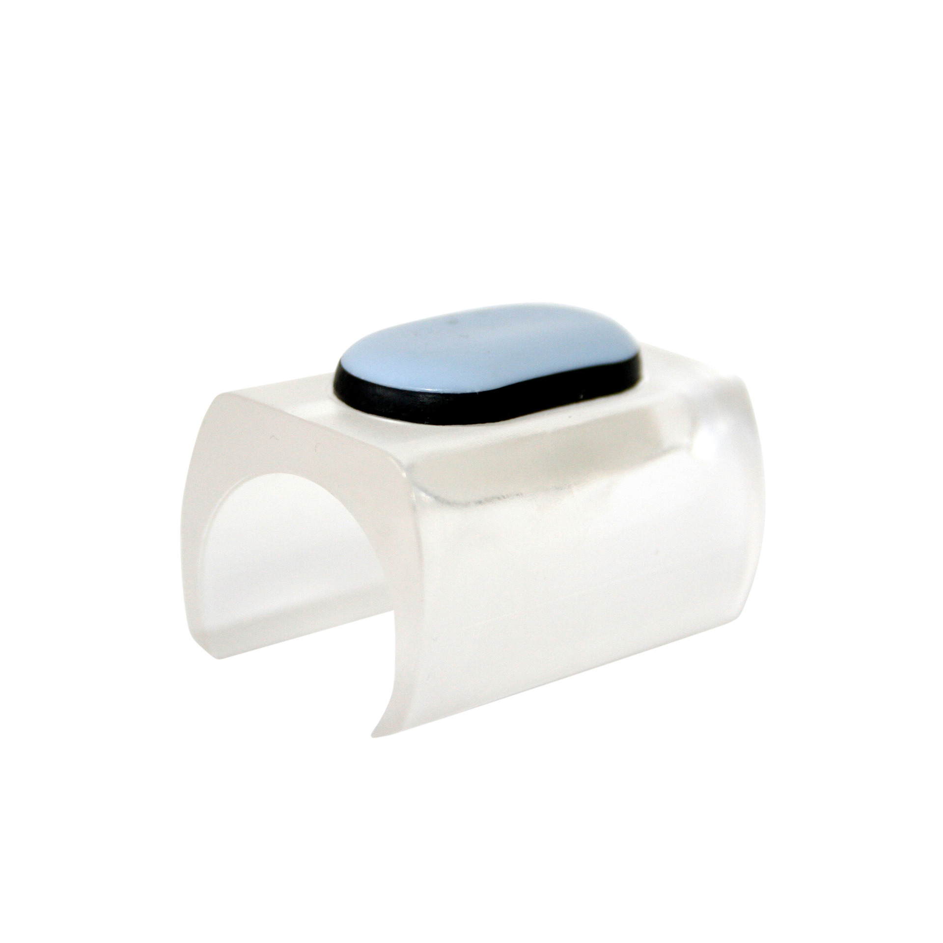 Klemmgleiter Teflon transparent 23,0-24,5 mm mit Zapfen