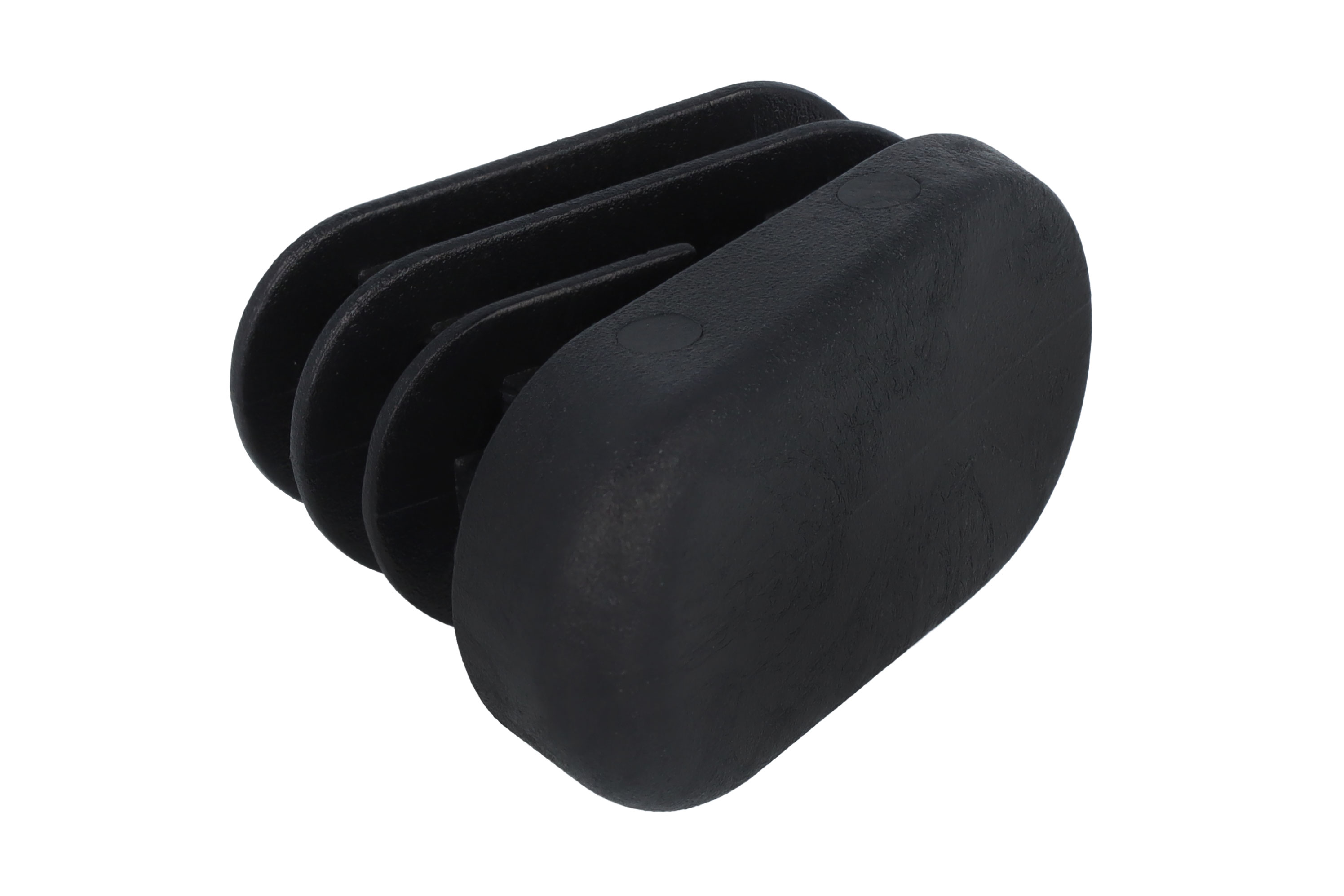 Lamellenstopfen oval schwarz 25,0 - 27,5 x 10,0 - 12,0 mm (20 Grad Längsneigung)