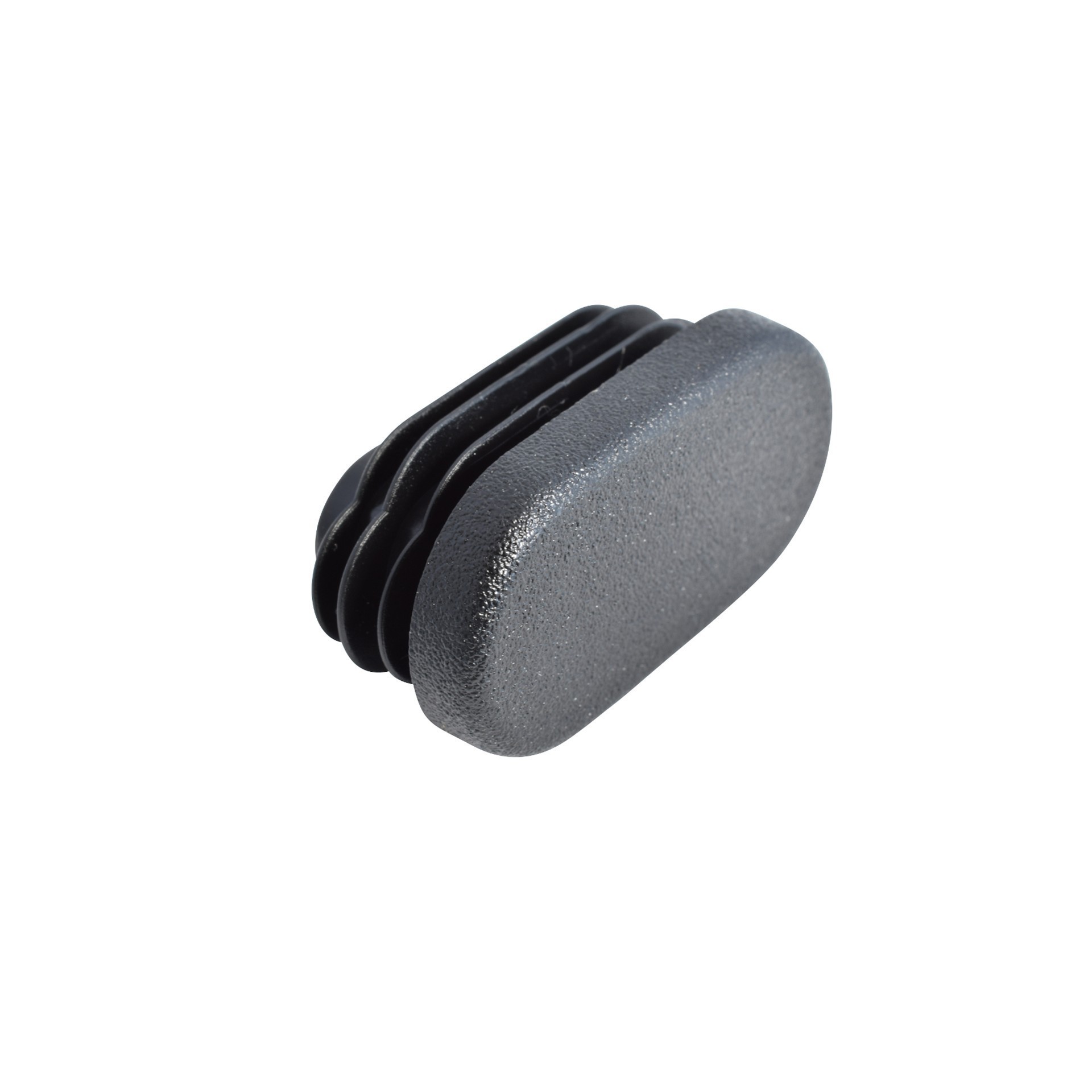 Lamellenstopfen oval 38 x 20 mm schwarz