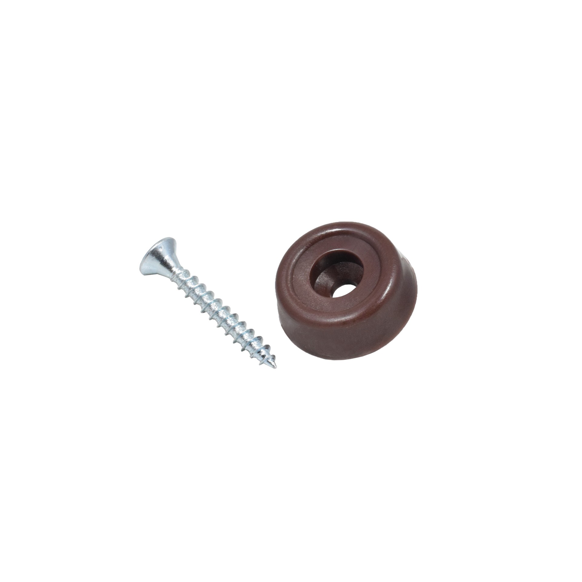 Kunststoffgleiter zum Schrauben 20 mm braun