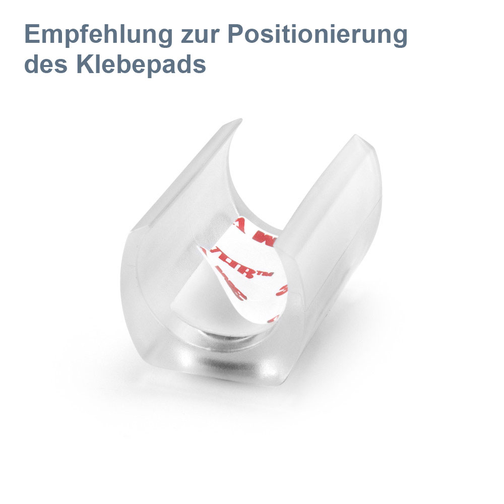 Klemmgleiter Filz für Rundrohr transparent (23,0 - 24,5 mm)