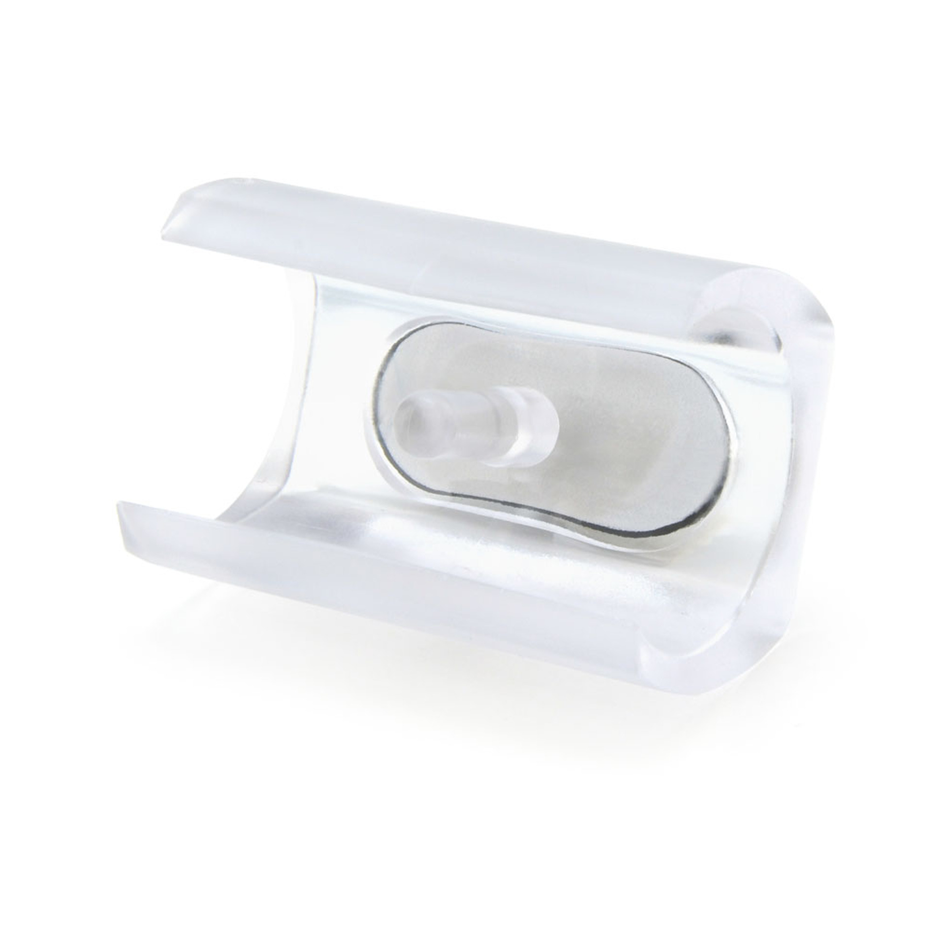 Klemmgleiter Teflon transparent 23,0-24,5 mm mit Zapfen