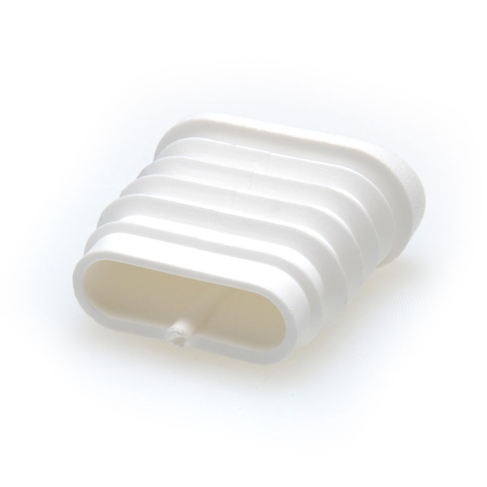 Lamellenstopfen oval weiss 33,0 - 35,0 x 15,0 - 17,0 mm