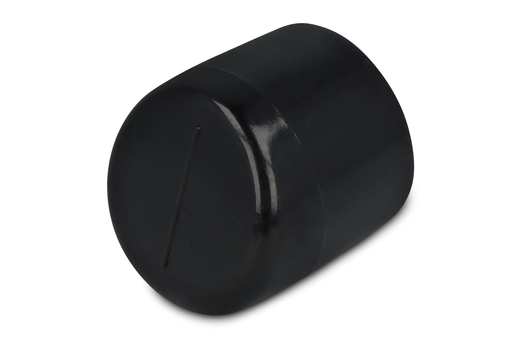 Kappenfür Rundrohr schräg 22 mm schwarz