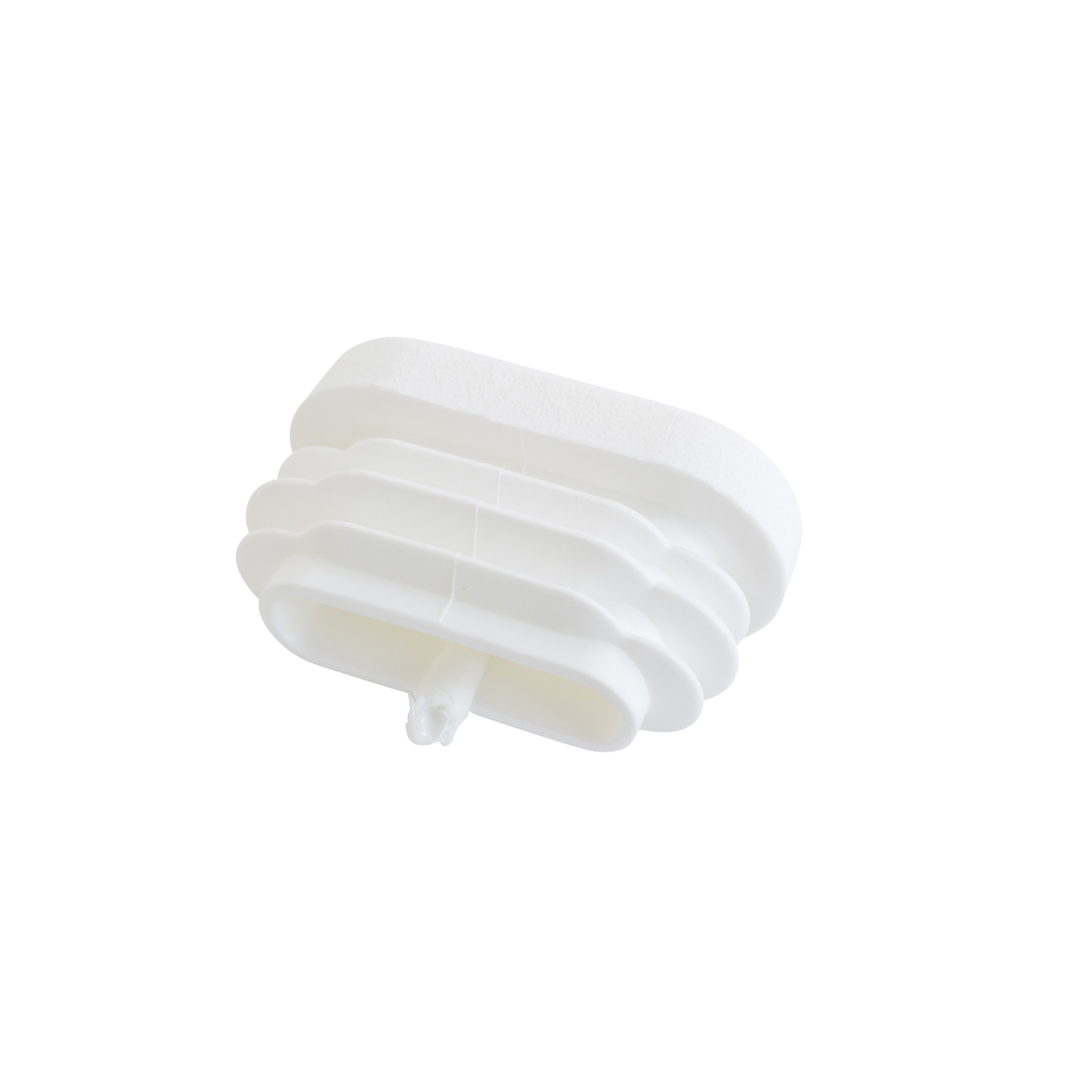 Lamellenstopfen oval 30 x 15 mm weiss