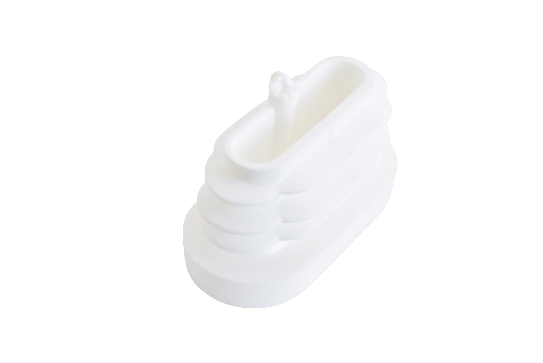 Lamellenstopfen oval 30 x 15 mm weiss