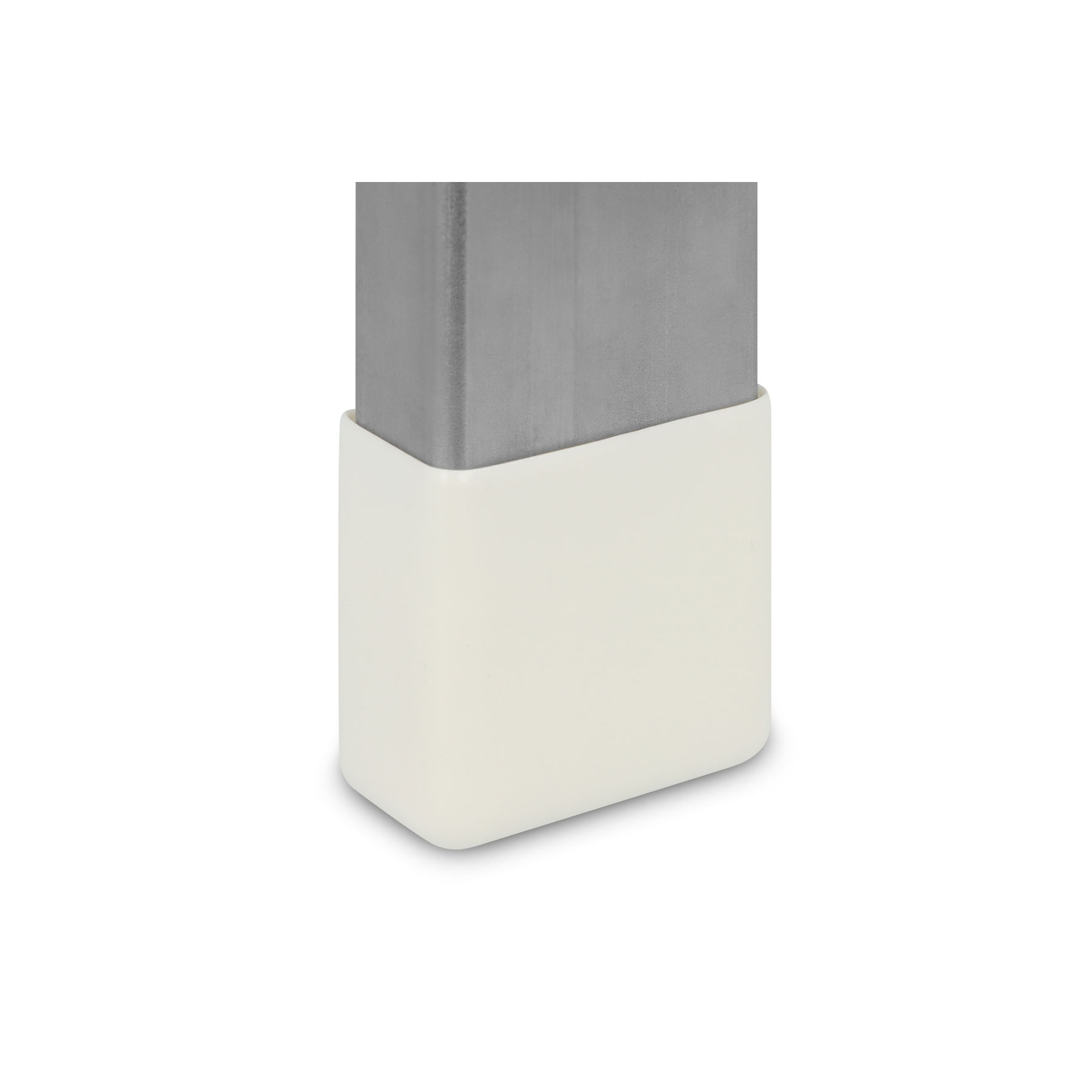 Stuhlbeinkappen weiss 40 x 20 mm