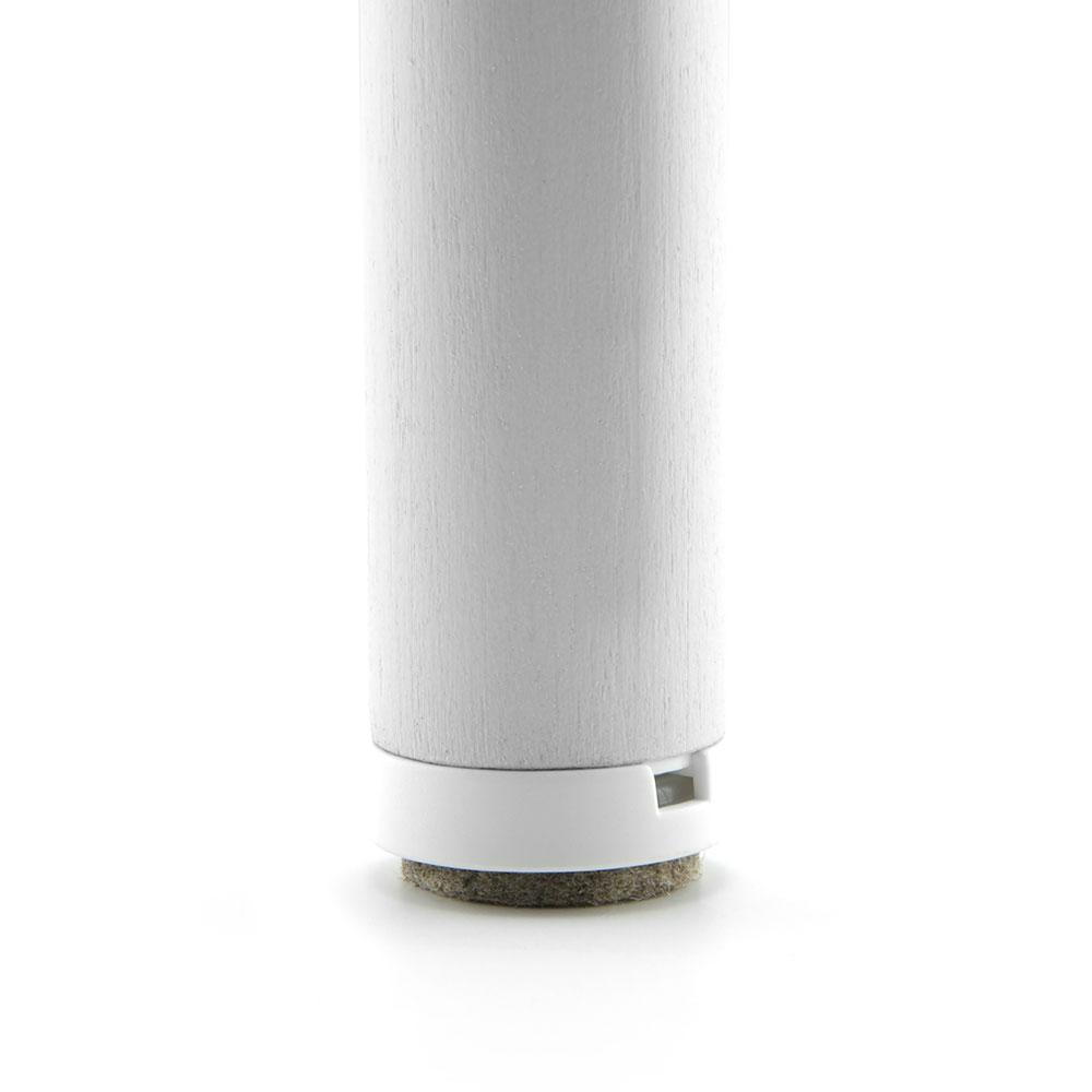 Schraubgleiter Set rund mit Einsatz Ultrasoft weiss 20 mm