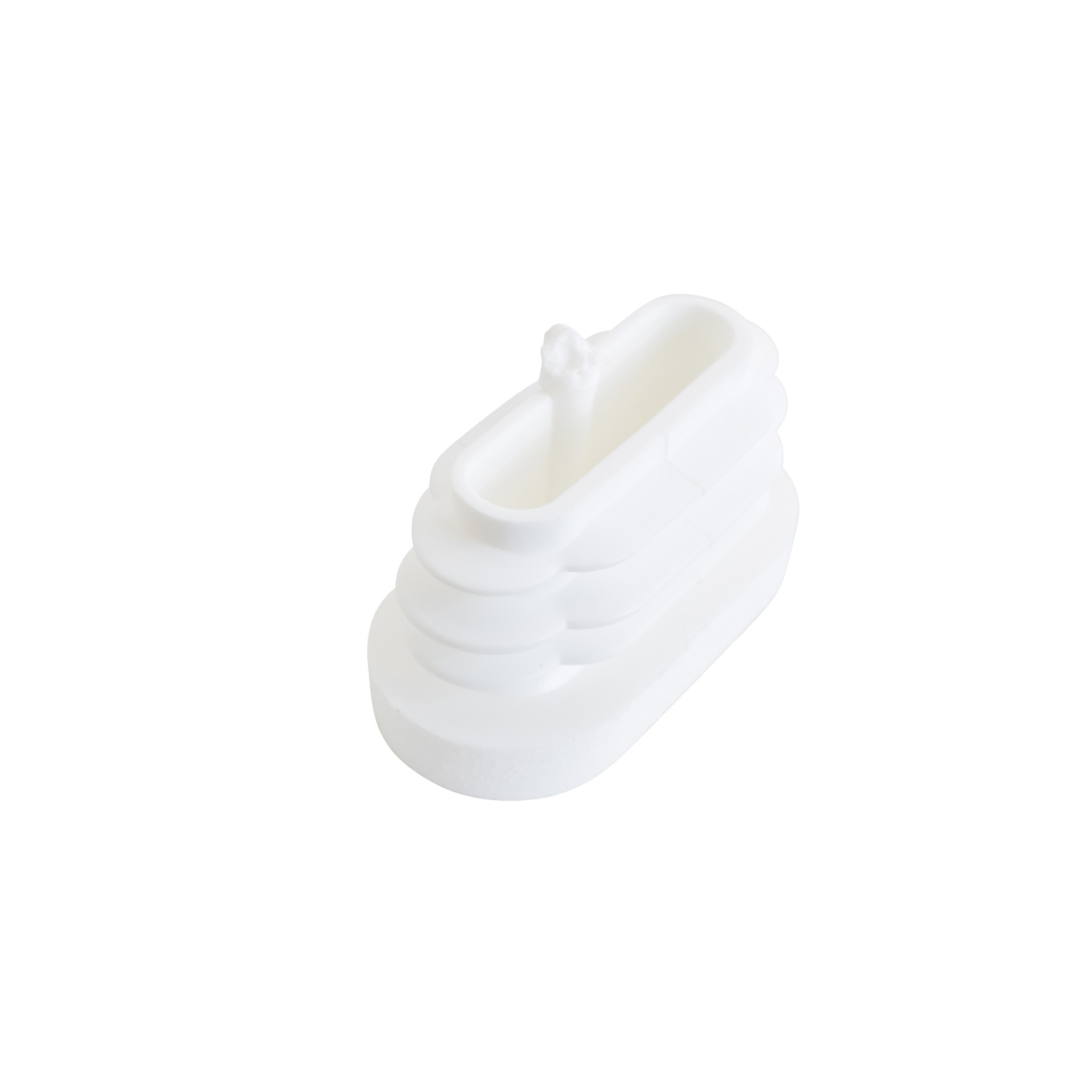 Lamellenstopfen oval 30 x 15 mm weiss