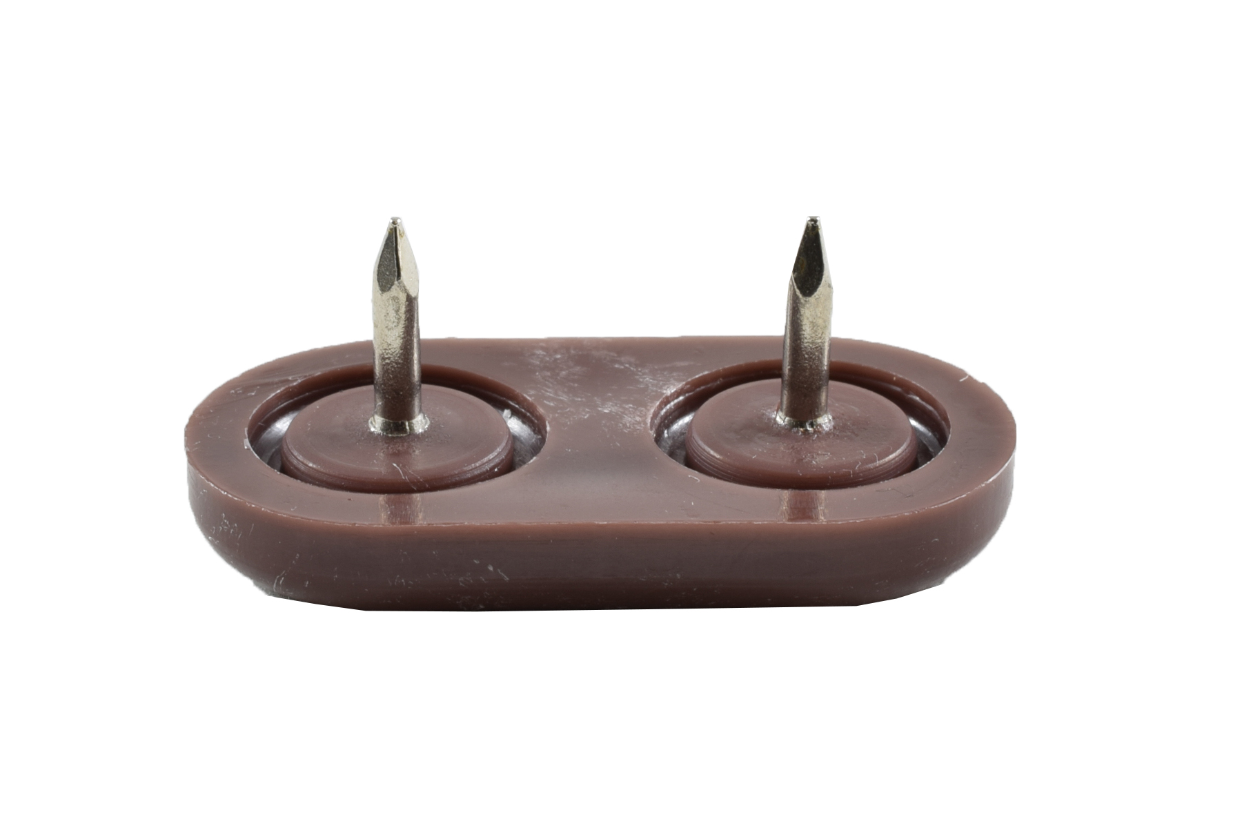 Kunststoffgleiter oval 35 x 18 mm braun