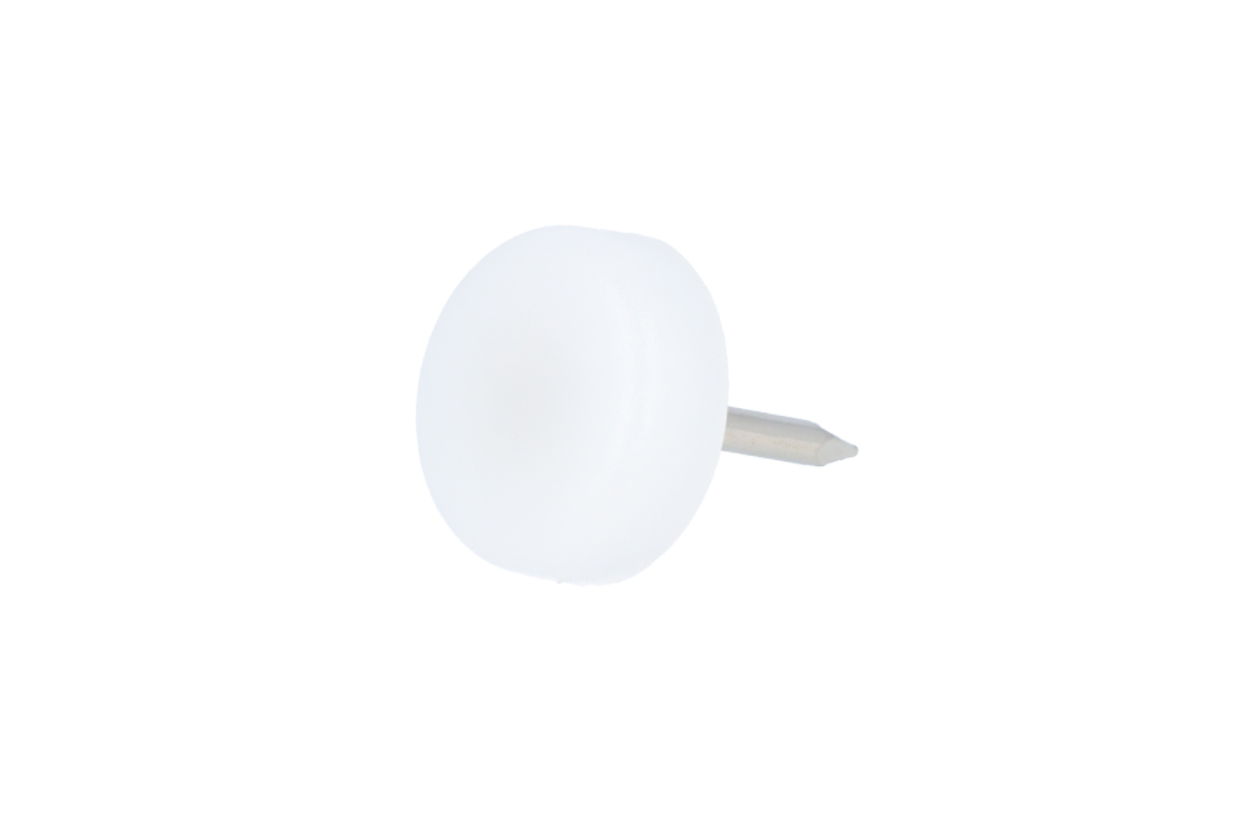 Kunststoffgleiter mit Nagel weiss 15 mm