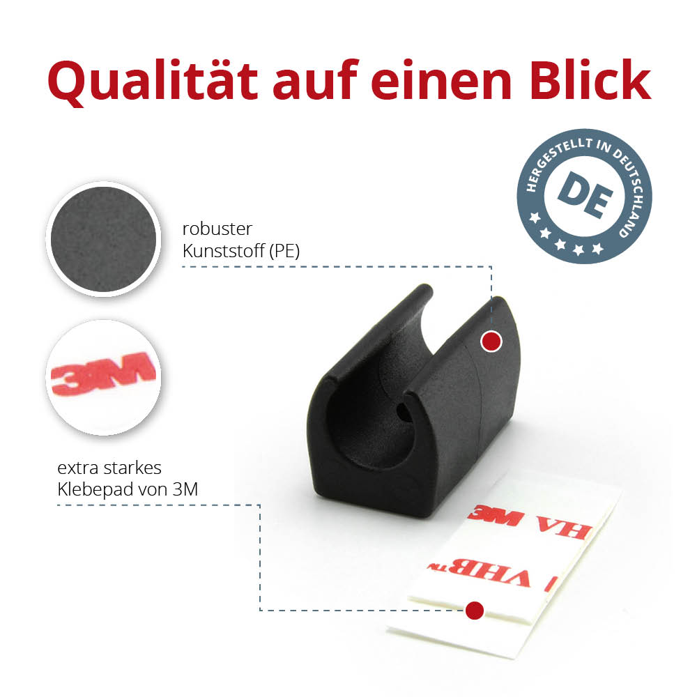 Klemmgleiter Kunststoff ohne Zapfen 11,8 - 13,4 mm