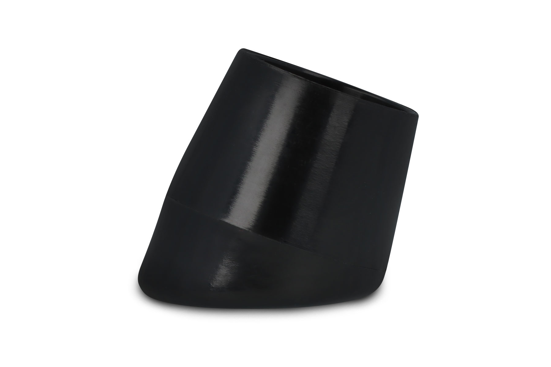 Kappenfür Rundrohr schräg 18 mm schwarz