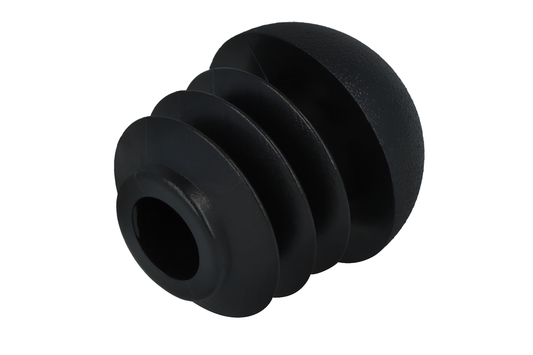 Stopfen mit Kugelkopf schwarz 12,6 - 13,6 mm