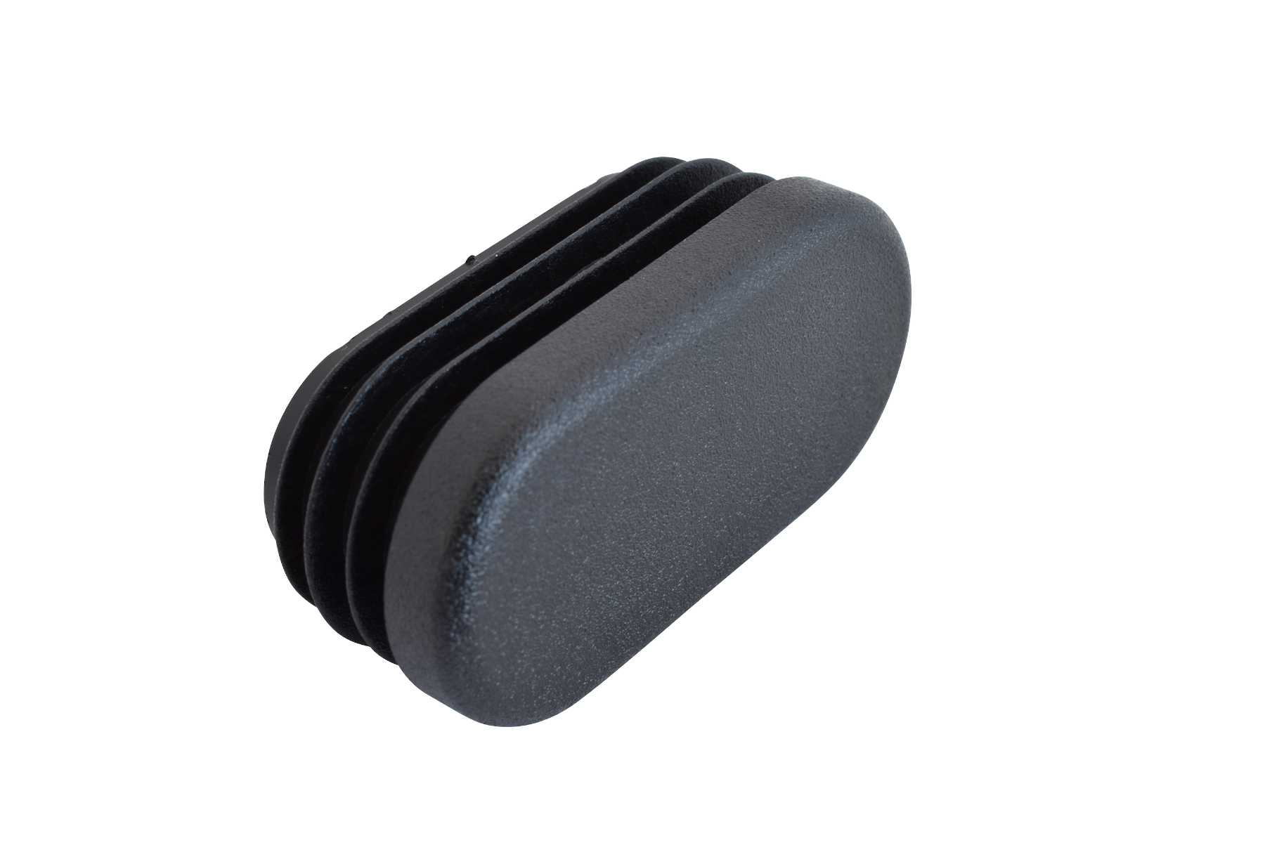 Lamellenstopfen oval 40 x 20 mm schwarz