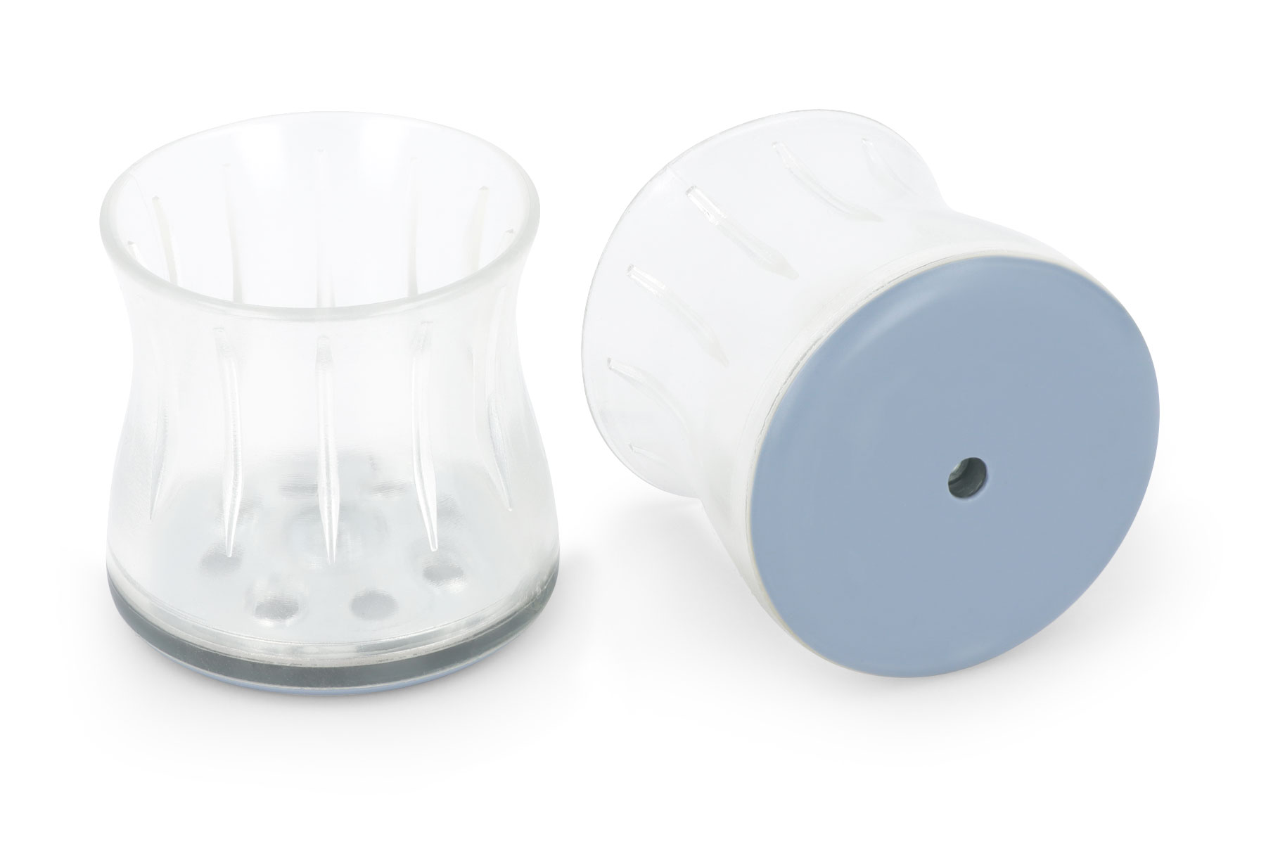 Superflex Kappen Teflon transparent für eckige und runde Beine rund:25-30 mm; eckig: 25-27 mm