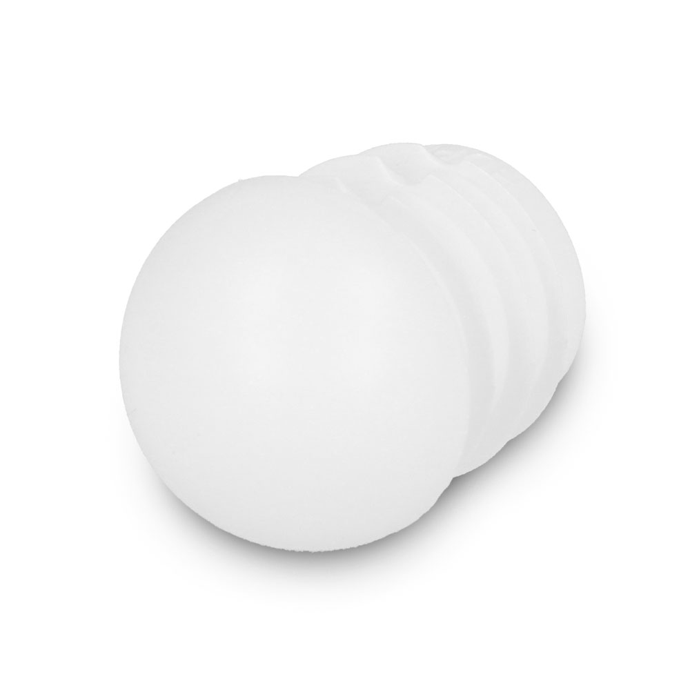 Stopfen mit Kugelkopf weiss 17,6 - 18,9 mm