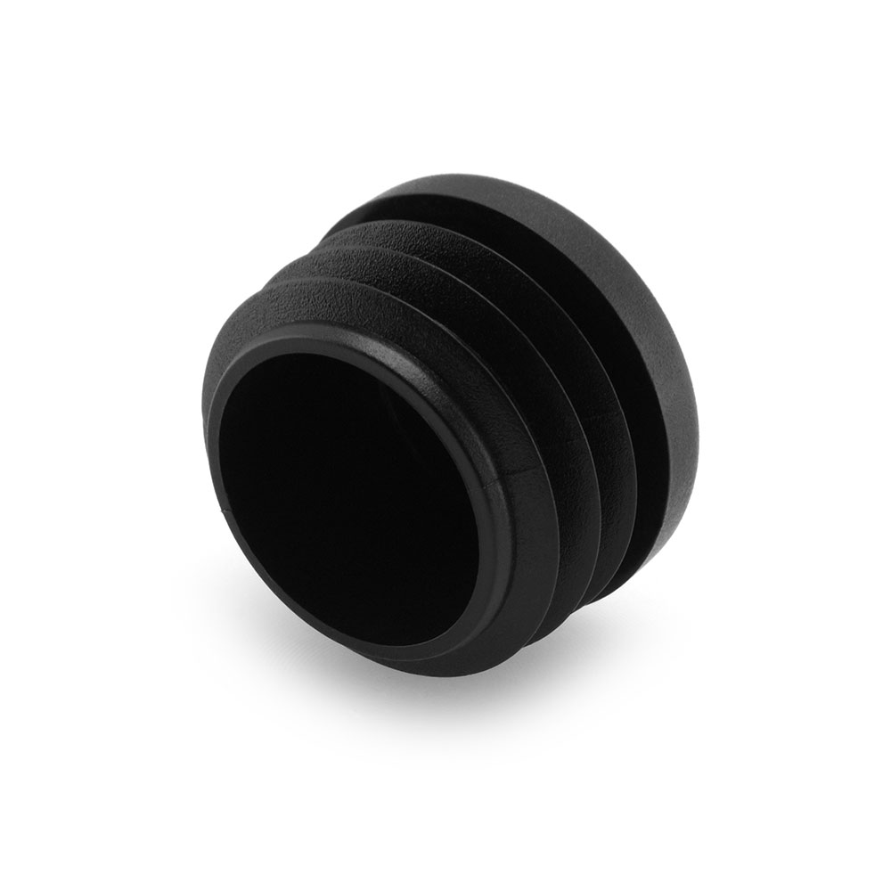 Runde Stopfen schwarz 34 mm