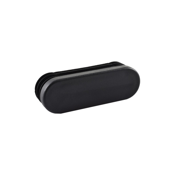 Lamellenstopfen oval 60 x 20 mm schwarz