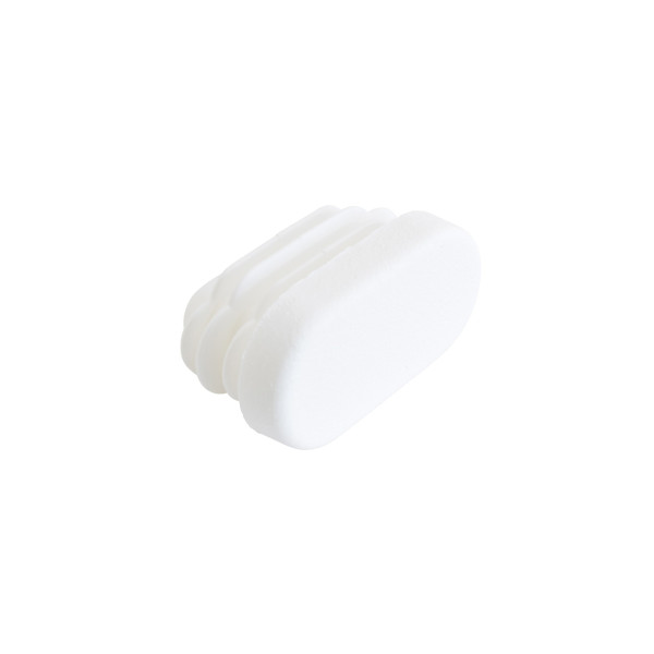 Lamellenstopfen oval 30 x 15 mm weiss