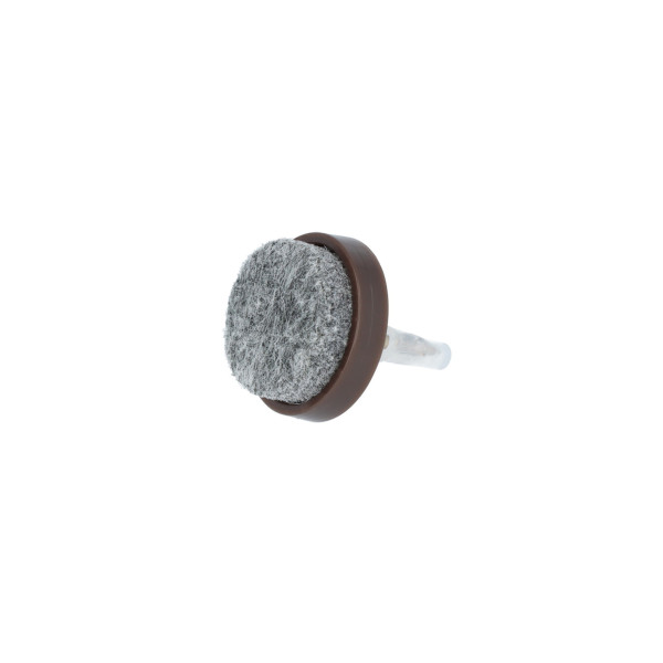 Filzgleiter mit Nagel braun/grau 17 mm