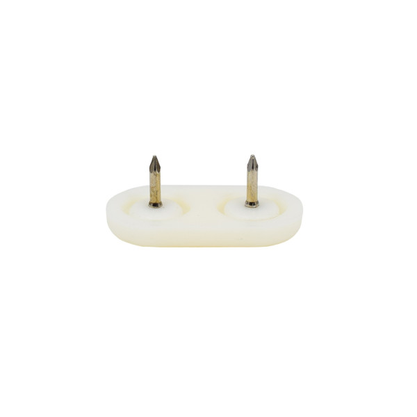 Kunststoffgleiter mit Nagel oval weiss