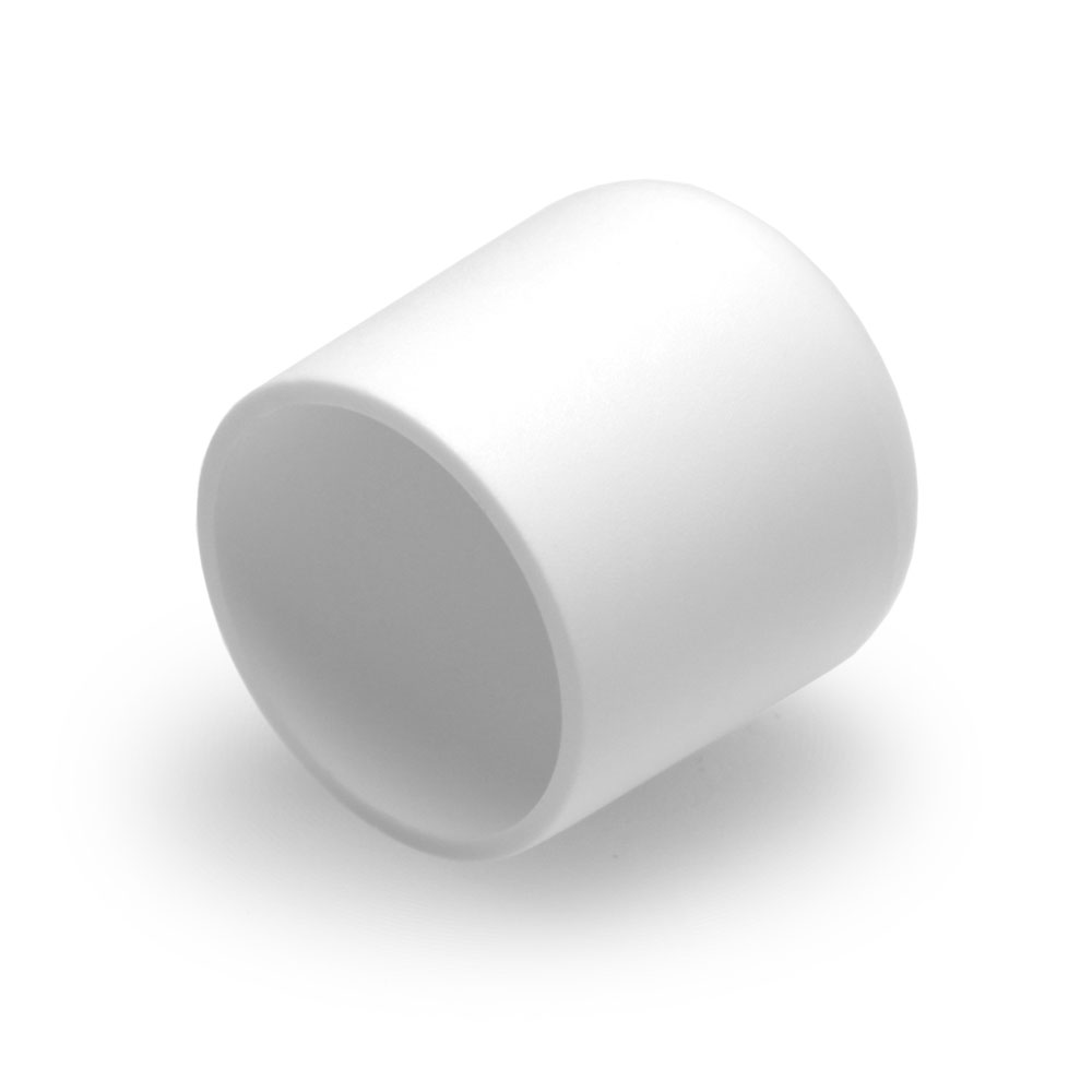 Weiß 4 Abdeckkappen/Stuhlbeinkappen für ovale Rohre Kunststoff 