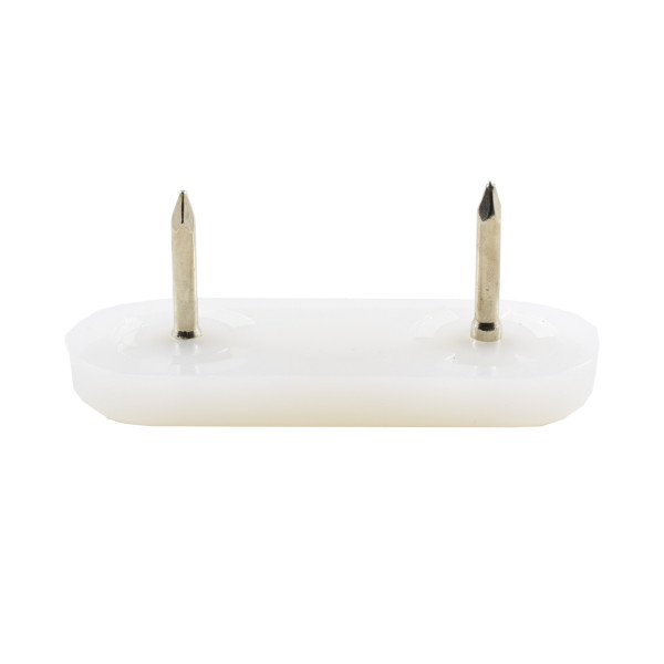 Kunststoffgleiter mit Nagel oval weiss