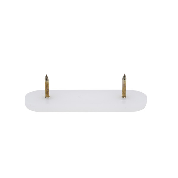 Kunststoffgleiter mit Nagel oval weiss