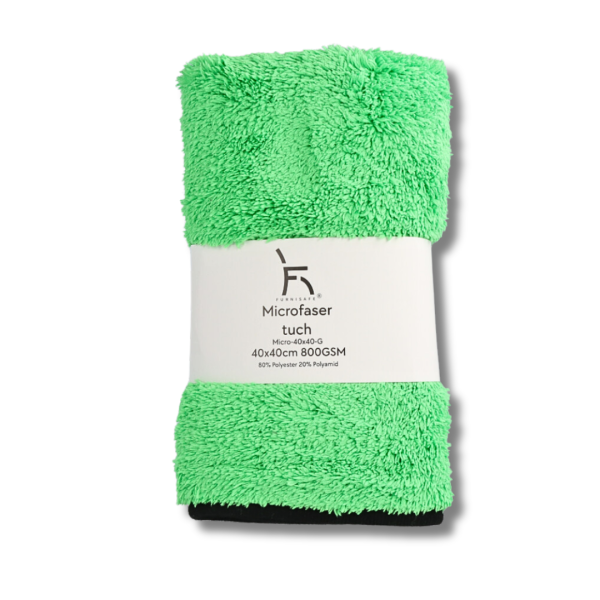 Microfasertuch 40 x 40 cm grün/grau extra weich & saugstark