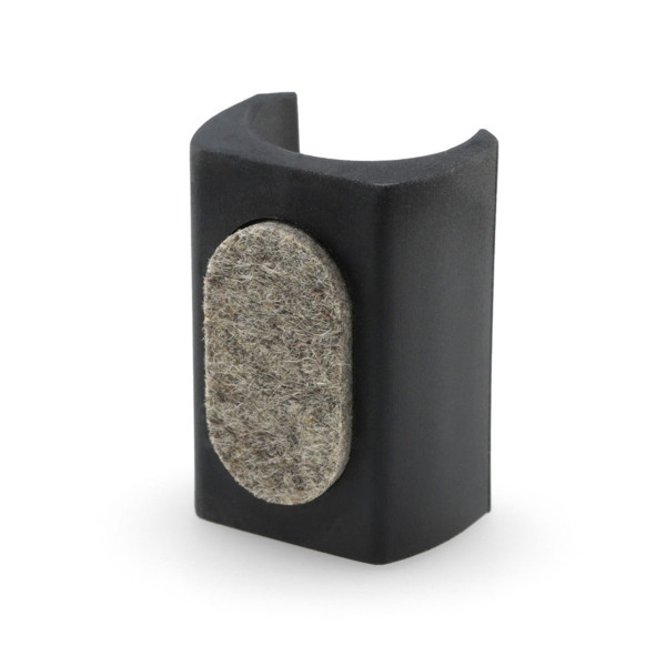 Klemmgleiter Filz mit Zapfen 23,0 - 27,7 mm schwarz