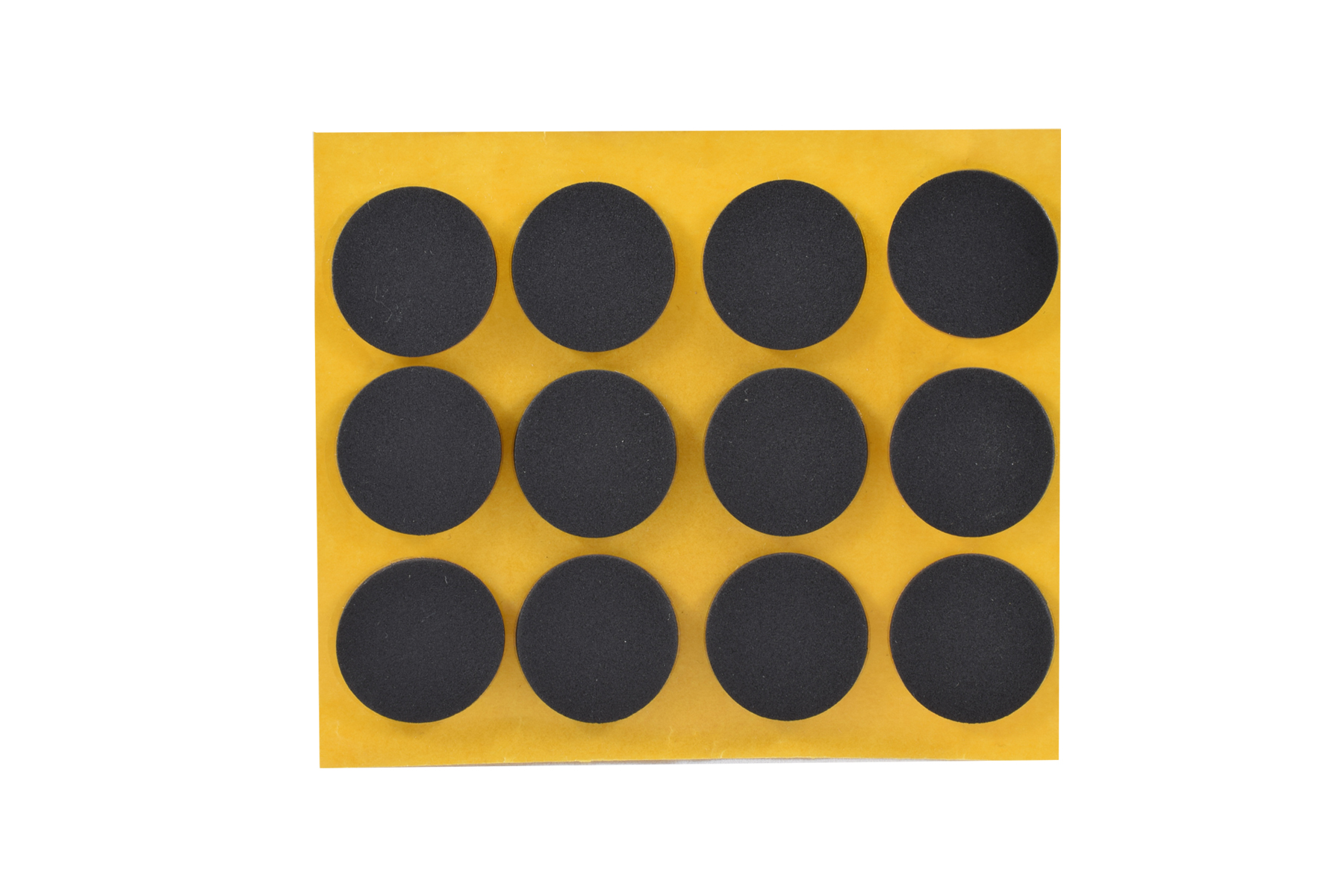 Antirutsch-Pads, selbstklebend, schwarz | 48 x 48 mm | Stärke: 3 mm (8 Stk.)